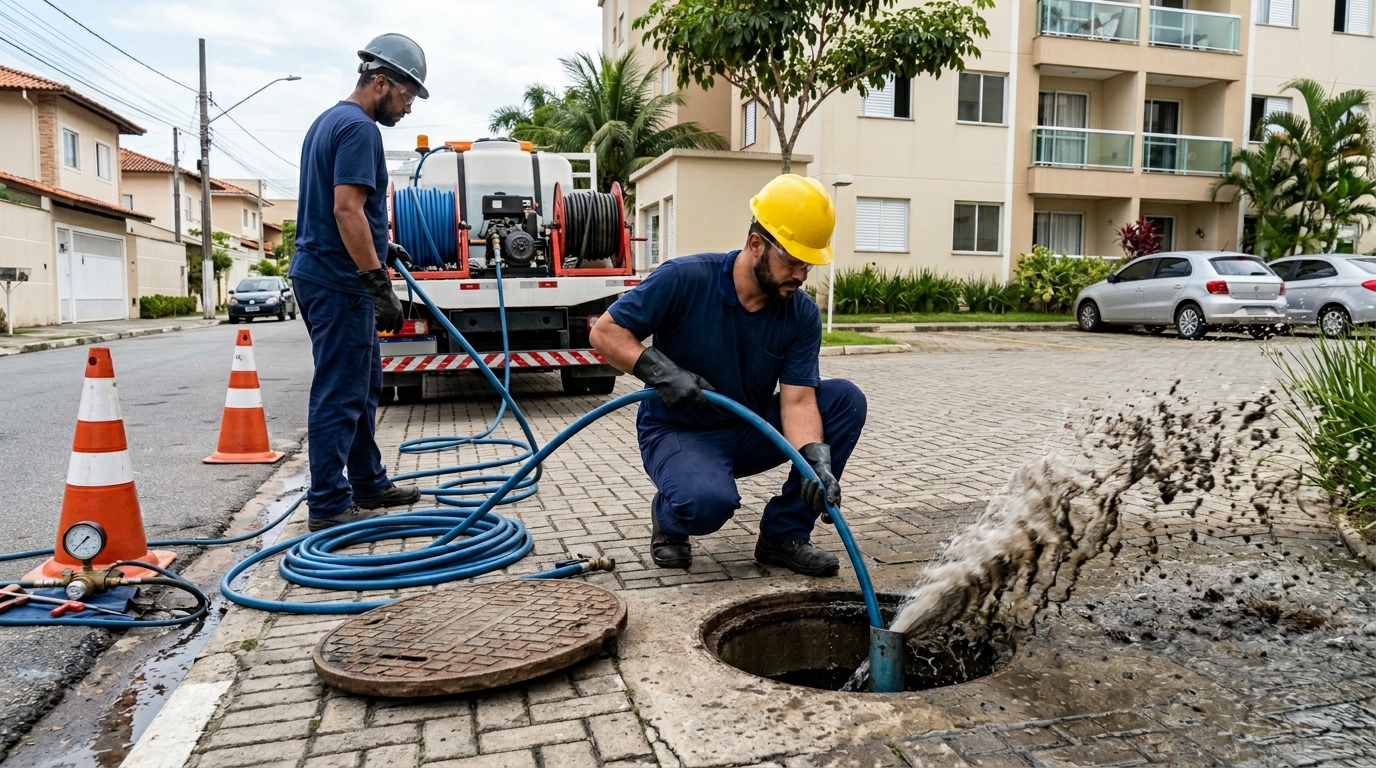 Desobstrução com Alta Pressão em Uberaba‑MG