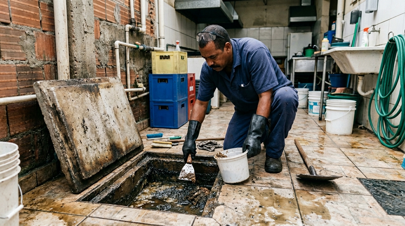 Esvaziamento de Caixa de Gordura em Uberaba‑MG