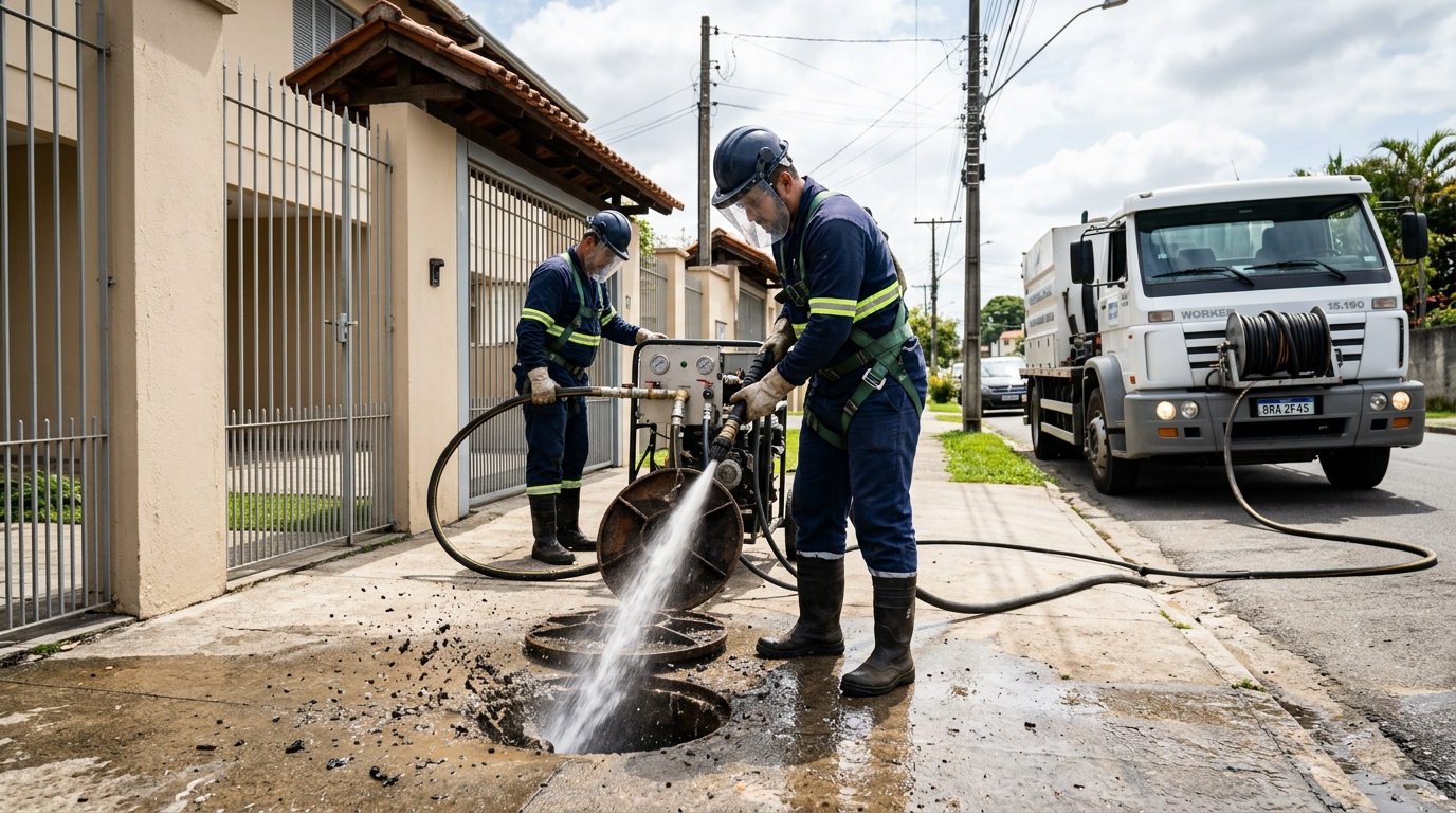 Limpeza de Tubulação com Hidrojato em Uberaba‑MG